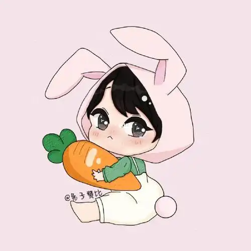 画画  #q版人物  #饭圈技能  #饭圈美工设计  #贺峻霖