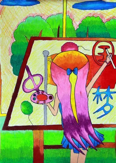 我的彩色梦简笔画手抄报 我的手抄报