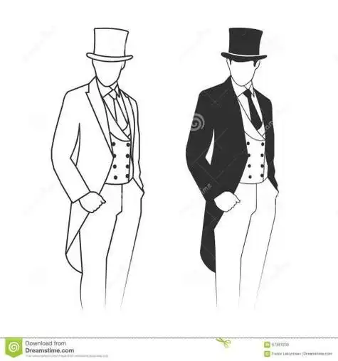 绅士小男孩简笔画西装男人简笔画人物简笔画大全-21kb