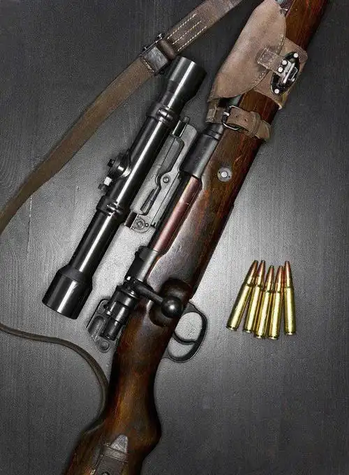 美国藏友收藏的一杆98k狙击步枪,做工精细,堪称精美!_网易订阅