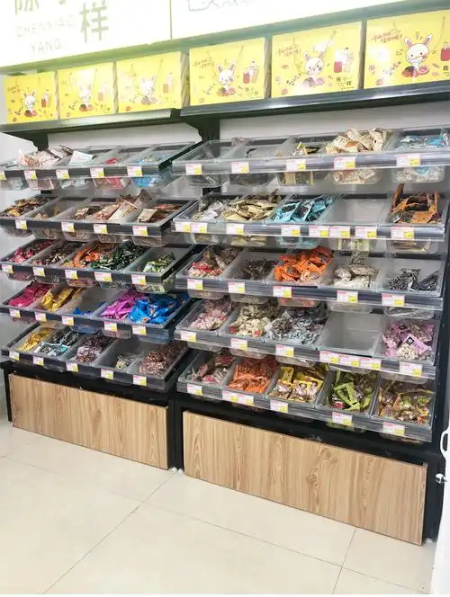 布罗利超市便利店散货散称饼干散装进口零食货架靠墙小卖部多层散称