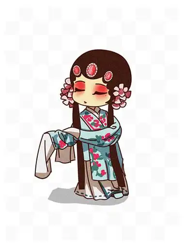 京剧人物旦角卡通