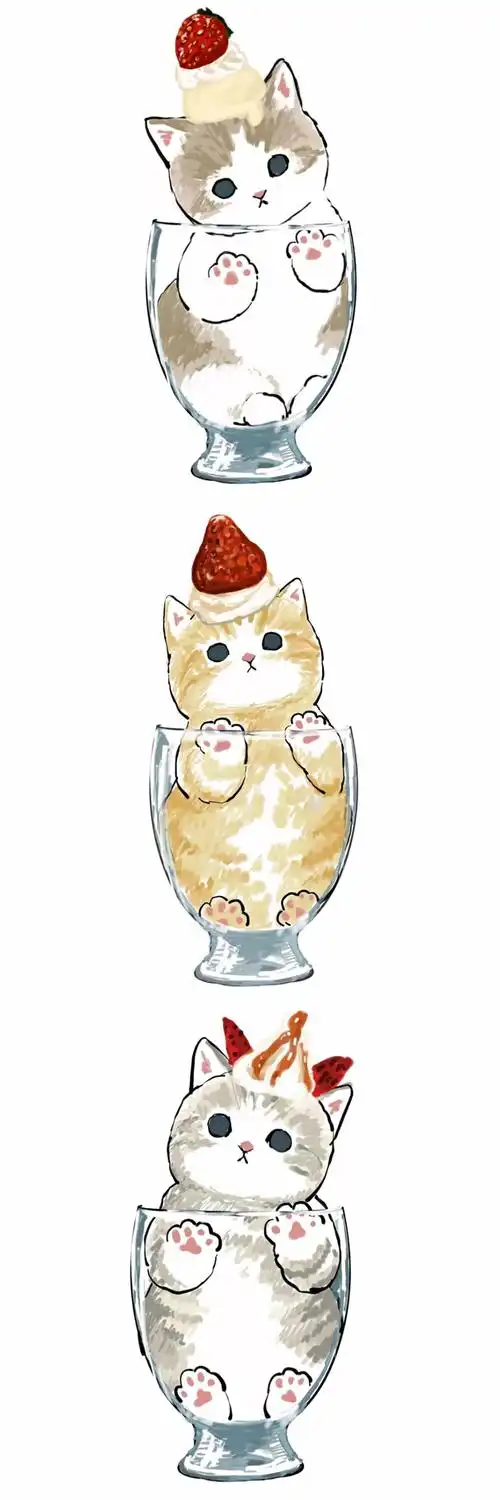 有哪些可以作为壁纸的可爱的卡通猫图片