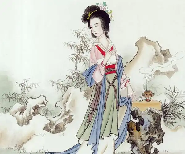 古典 唯美 插画 美女 手绘 仕女