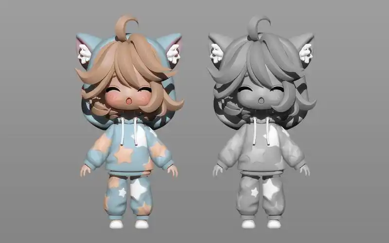 【zbrush雕刻】卡通q版小手办制作,新手简单案例教学