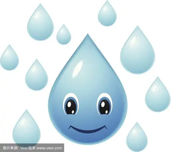 水,绘画插图,动画片,矢量,水滴