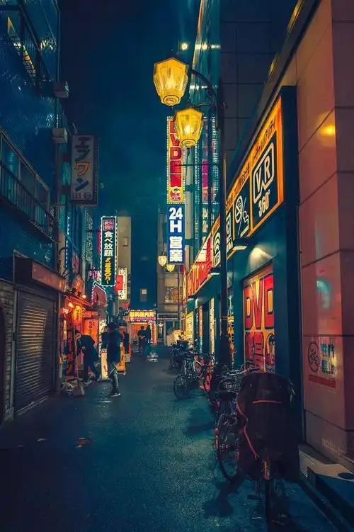 随手一拍都是风景镜头下的日本街头招牌文字夜景