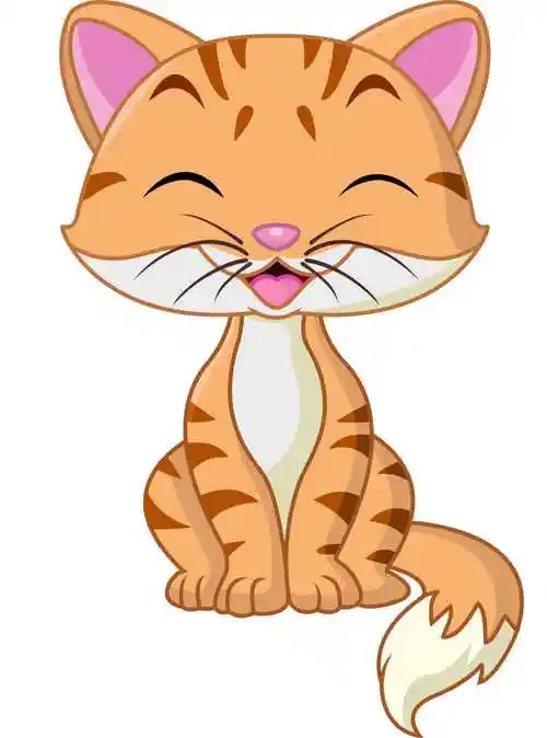 矢量可爱的卡通猫咪