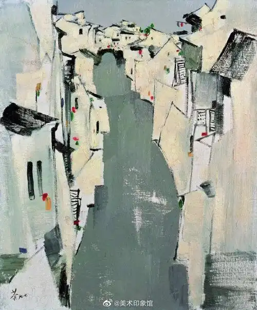 " 江南水乡 " --- 吴冠中 · 油画