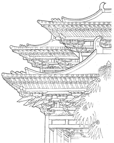 中国古建筑绘画 古建筑手绘-图片大观-奇异网