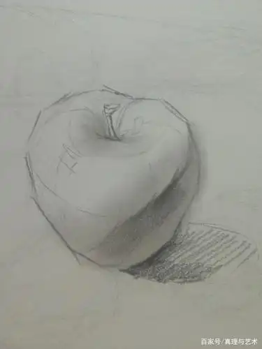 素描入门,苹果素描步骤图