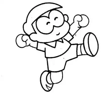 动漫人物简笔画:大雄卡通人物简笔画大雄(第5页)