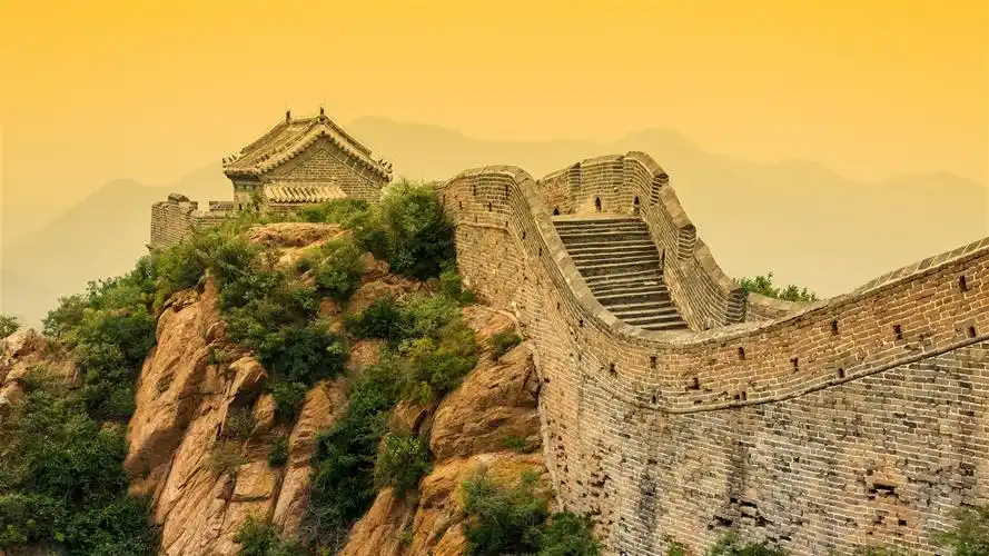 中国风景,长城,黄昏 壁纸 - 1366x768