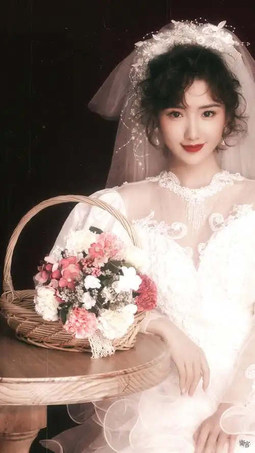 毛晓彤##毛晓彤晒乔三丽复古婚纱照# 毛晓彤手机壁纸 / 修图18p 67