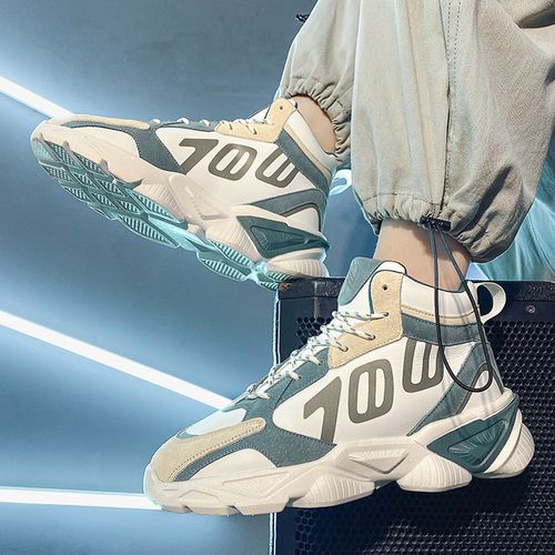 莆田高帮鞋夏季老爹ins运动篮球椰子v2加绒高帮鞋