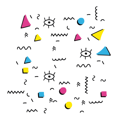 可爱小清新孟菲斯装饰图案png