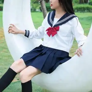 雨你有瓜日系学院风水手服白三本长袖中间服正统基础款jk制服套装