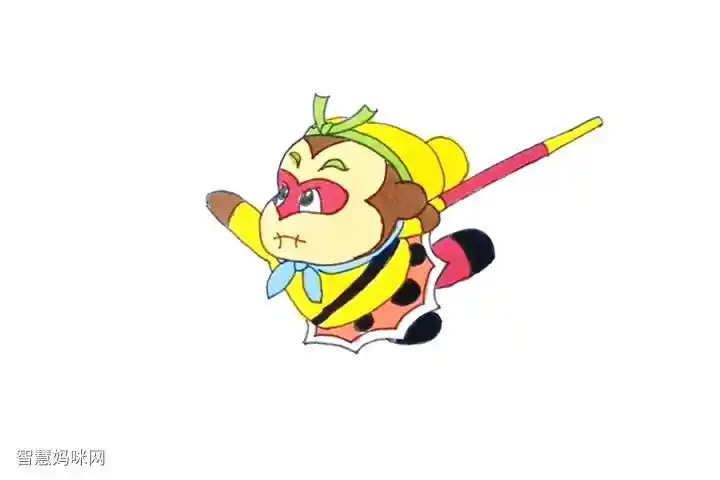 简笔画腾云驾雾的孙悟空怎么画