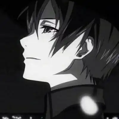 日漫男生黑白头像