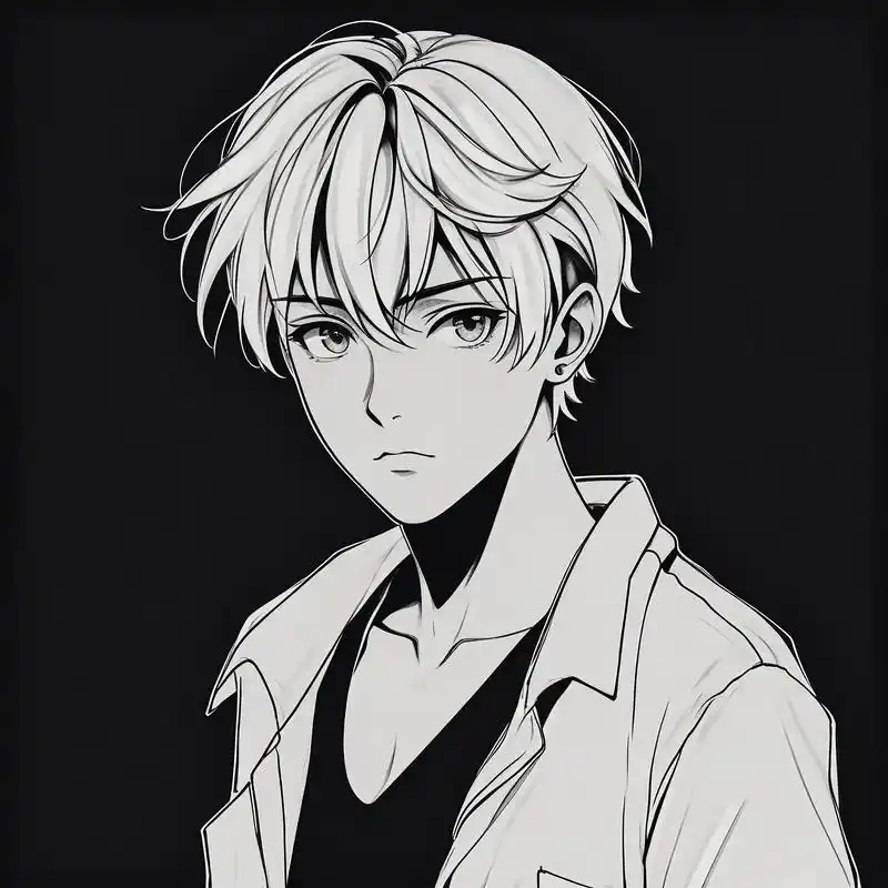 男生黑白素描头像来啦99