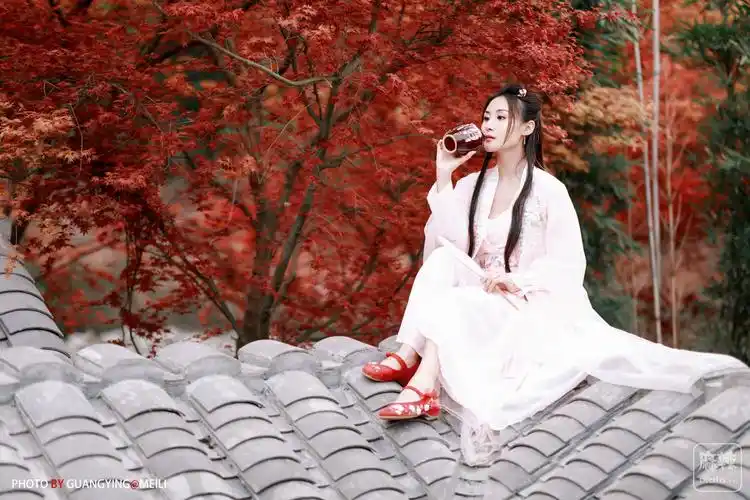 枫叶红情更浓--古风人像摄影
