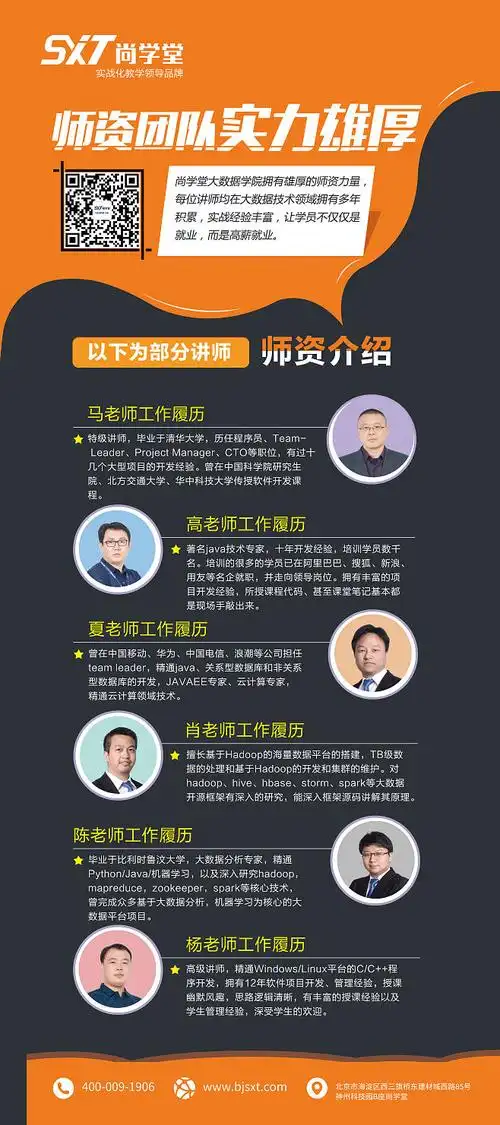 师资介绍易拉宝