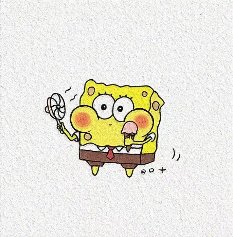 有一种友情叫做海绵宝宝和派大星 #可爱头像 #搞怪头像 #海 - 抖音
