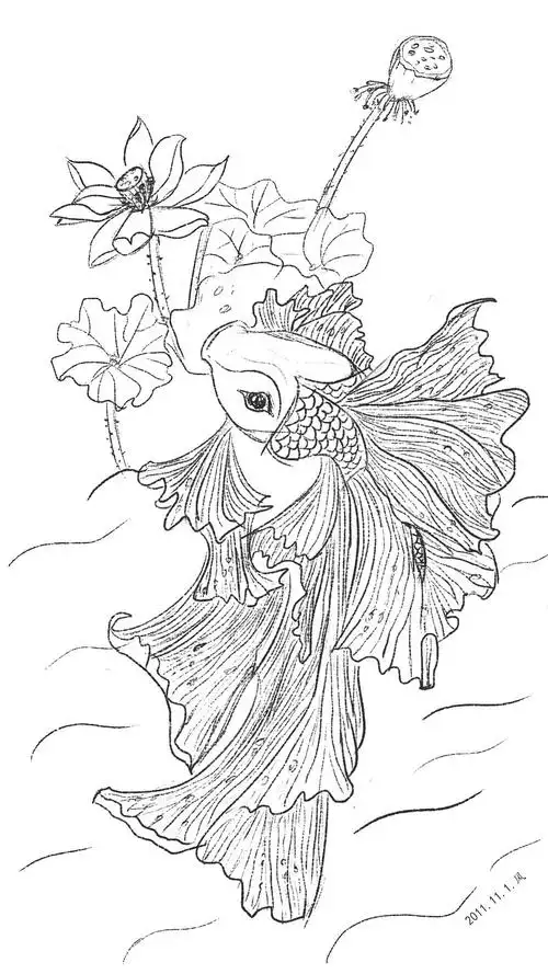 国风元素线稿练习