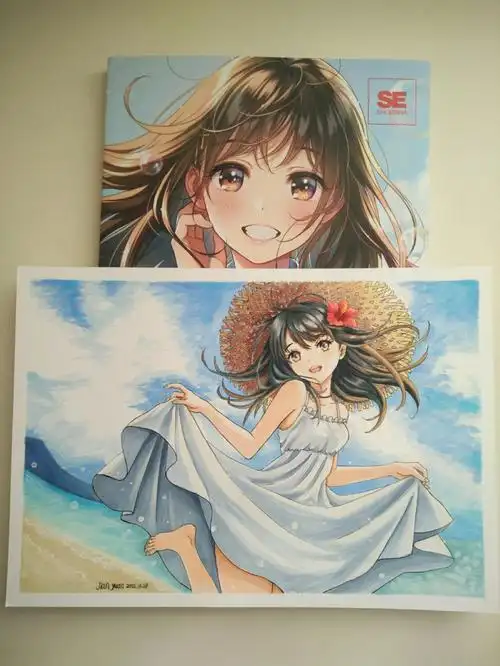 四季恋歌少女插画临摹马克笔漫画