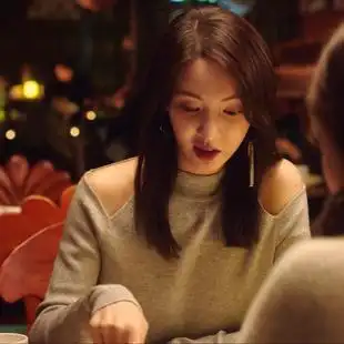 了不起的女孩金晨沈思怡同款衣服早春新款半高领漏肩针织衫毛衣女