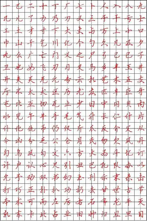 现代汉语常用二千五百字硬笔书法行书描摹字帖