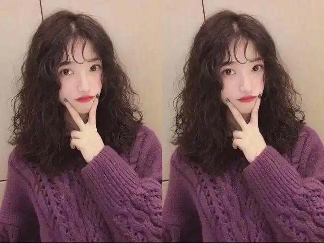 1.头顶头发比较服帖的女性