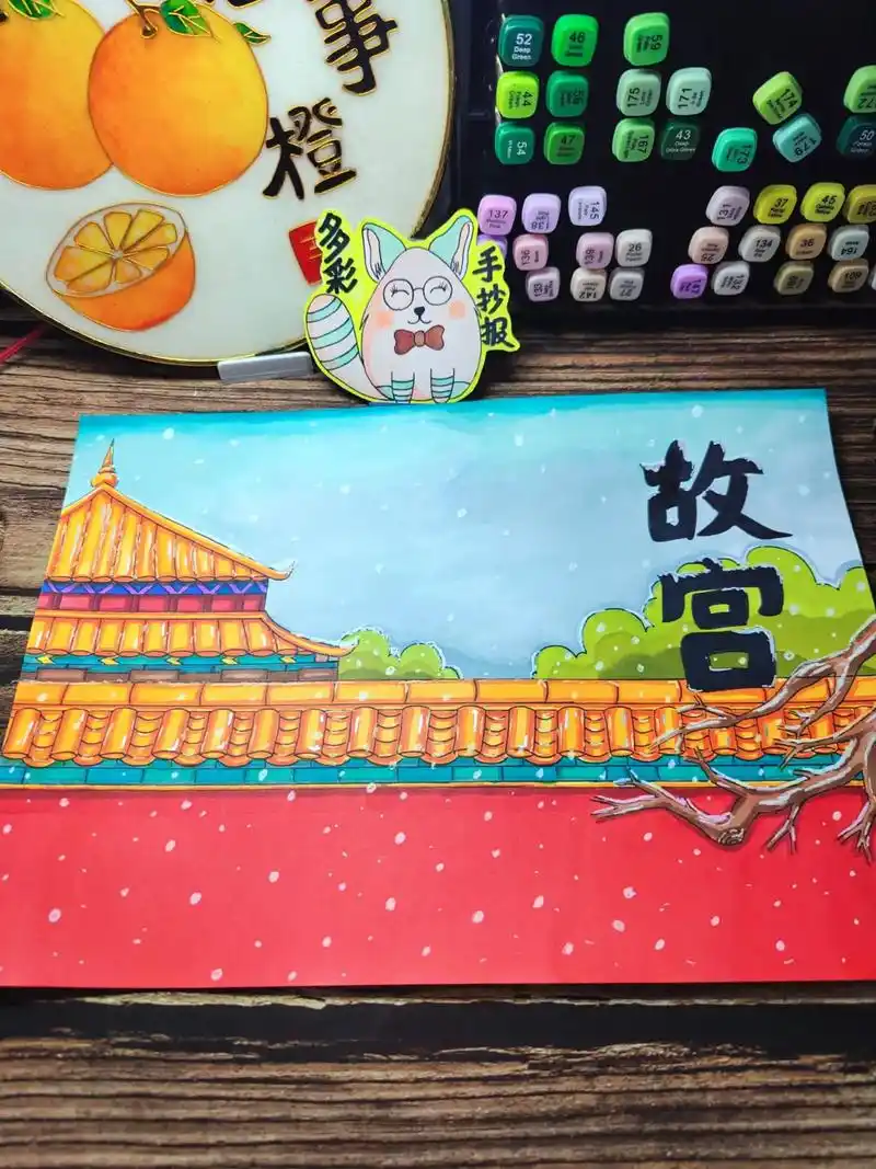 故宫手抄报排版,六年级小报,宣扬中国传统文化,保护古建筑文物 - 抖音