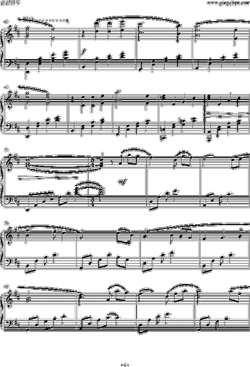 燃情岁月 布拉德 皮特 动漫 钢琴谱 五线谱