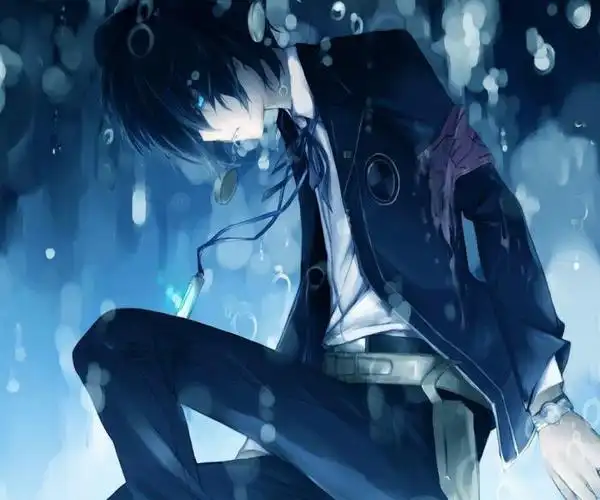 动漫男头 少年 蓝色