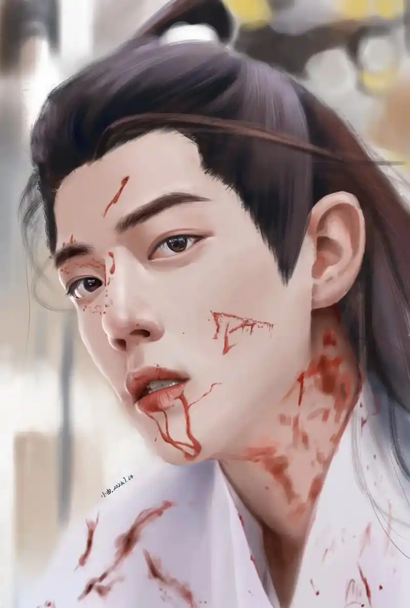 厚涂肖战 一身白衣半身血 走万劫地狱.看完玉骨遥真的走不出来 - 抖音