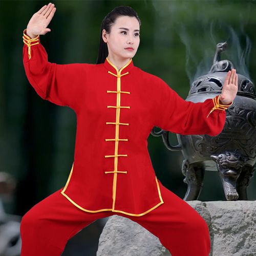 春夏高档太极服女棉加丝晨练太极拳练功服男团体武术比赛表演服装