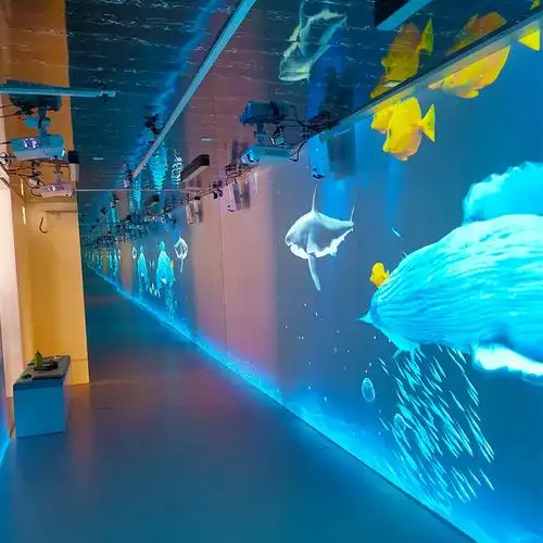 走廊互动投影 餐厅商场酒店沉浸式 墙面3d全息投影