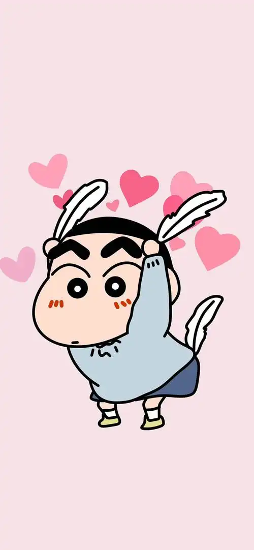 蜡笔小新羽毛主题超清4k手机壁纸,3240x7011高清大图下载