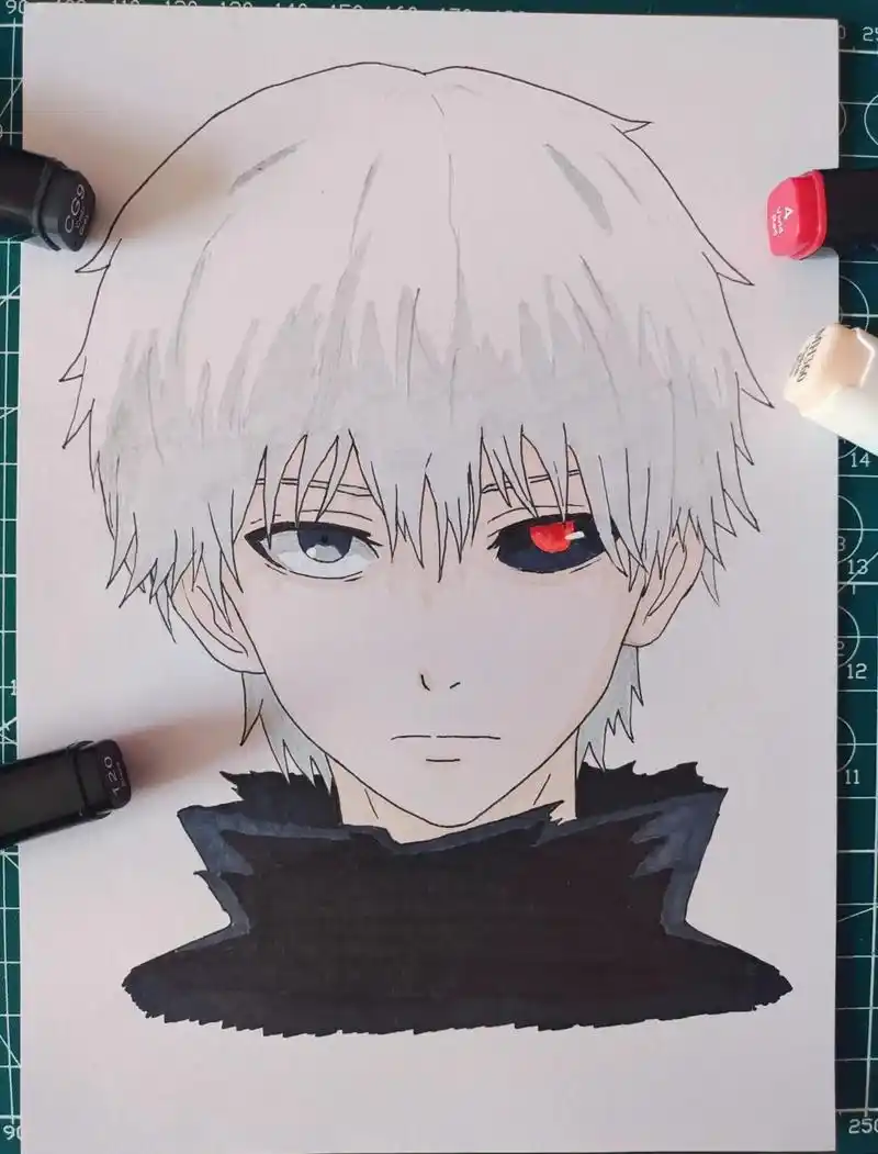 他也算是曾经的白发男神了#手绘动漫人物 - 抖音