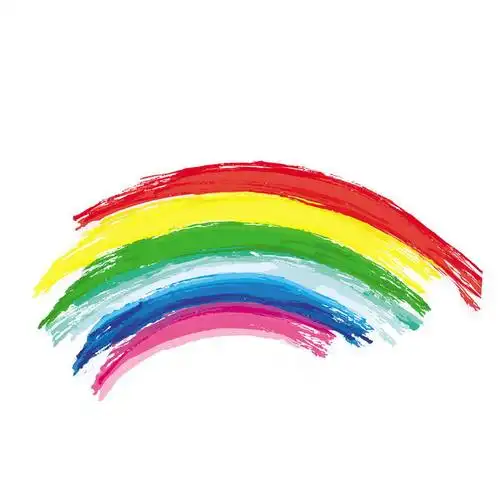 手绘涂鸦风格七彩虹图案图片免抠素材