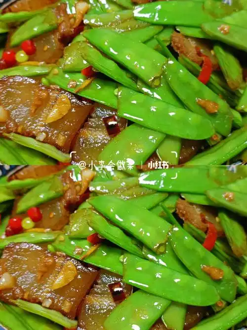 100道家常菜64荷兰豆炒腊肉