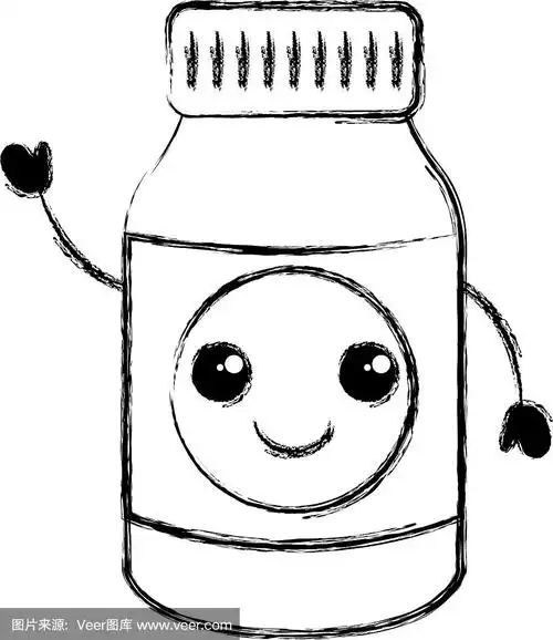 瓶药卡通人物