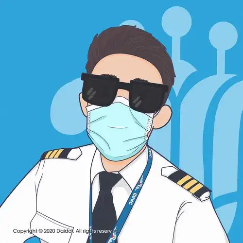 【呆呆瞎画】燃烧的陀螺仪 机长|插画|创作习作|呆小东 - 原创作品 -