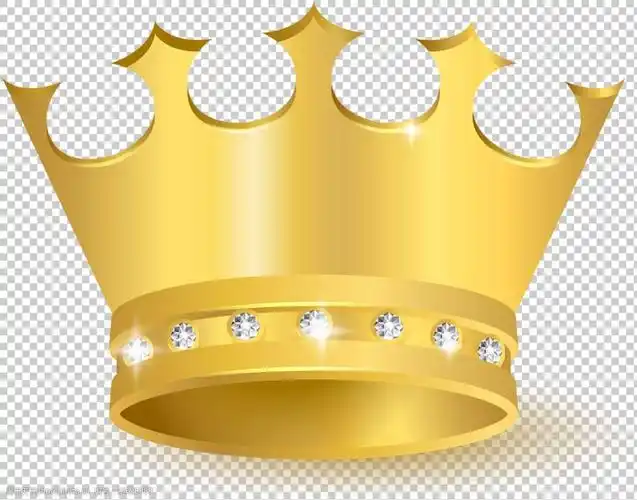 写实金色皇冠免抠png透明图层素材