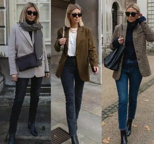 开春穿搭新指南!优雅英伦格调,时尚博主复古西装街拍