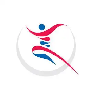 抽象人物概念商业标志模板矢量插图. 跑步男子创意标志.