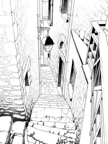 欧式背景线稿素材 - 优动漫 动漫创作支援平台