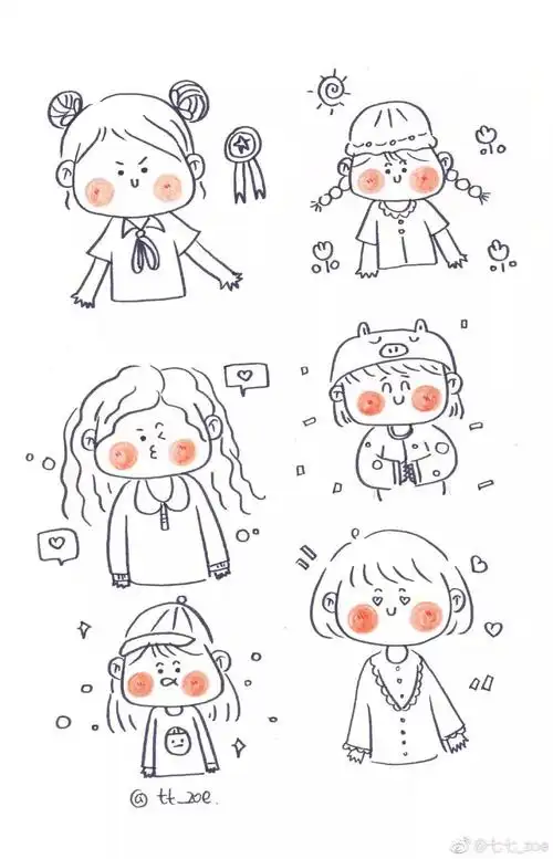 150种可爱卡通人物简笔画画法简单实用适合零基础的你