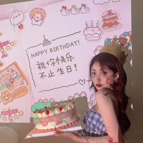 甜蜜点 生日装饰迷你生日投影仪背景派对布置小红书抖音推荐拍照道具